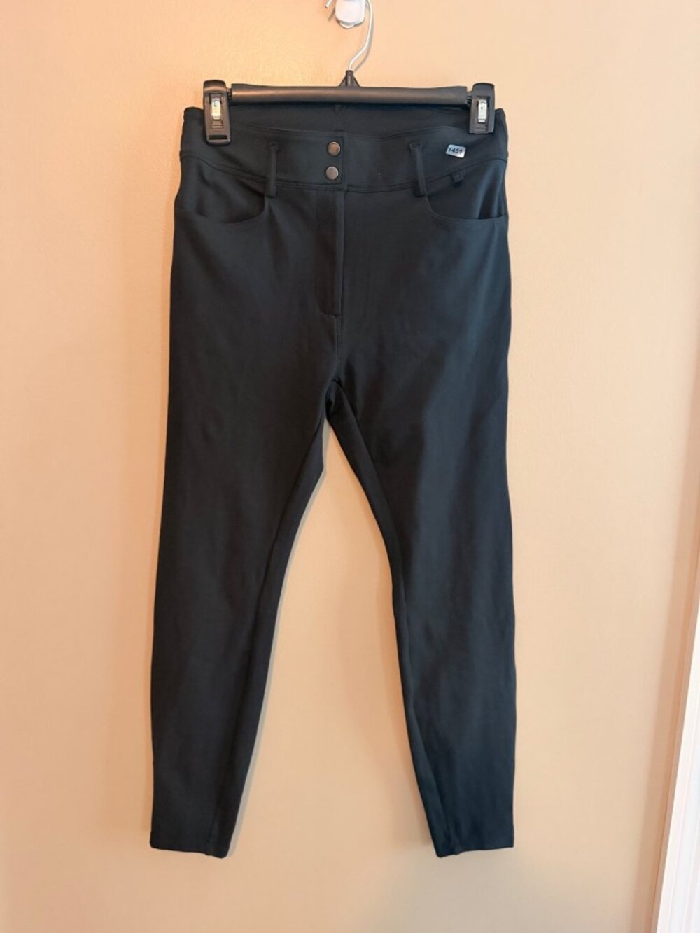 Halara Womens Black High-Waisted Leggings With Button Detail Size S Stretchy